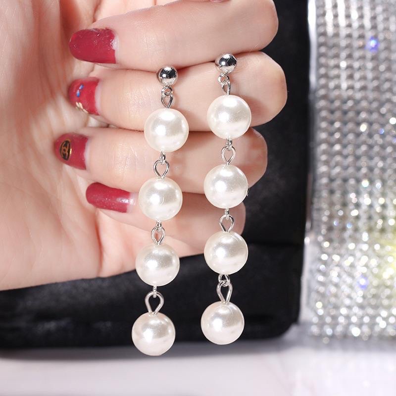 bông tai hạt châu xin xắn khuyên tai phong cách hàn quốc