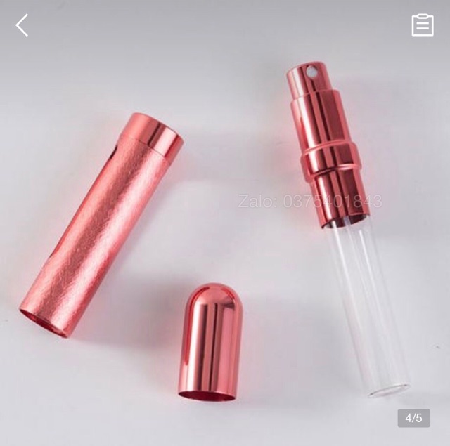 Chai chiết nước hoa nhôm xước 12ml (được chọn màu)