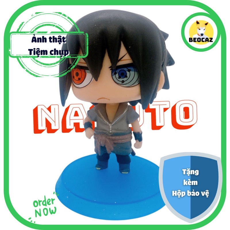 [Tặng Hộp Bảo Vệ] Mô Hình chibi 06 nhân vật truyện Naruto Sasuke Kakashi Obito Sakura Itachi bền màu