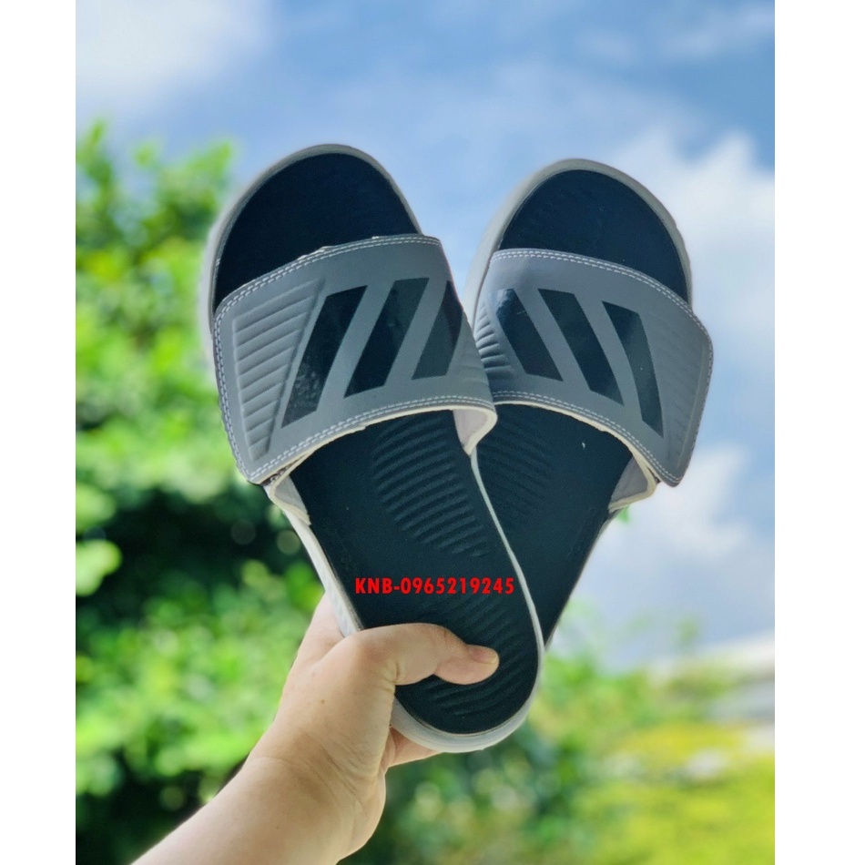 Dép 𝐀𝐃𝐈𝐃𝐀𝐒,dép adidas,dep adidas Alphabounce,dép quai ngang nam nu 3 sọc hàng xịn 1-1 đế dày nhẹ tặng hộp đen quai xám