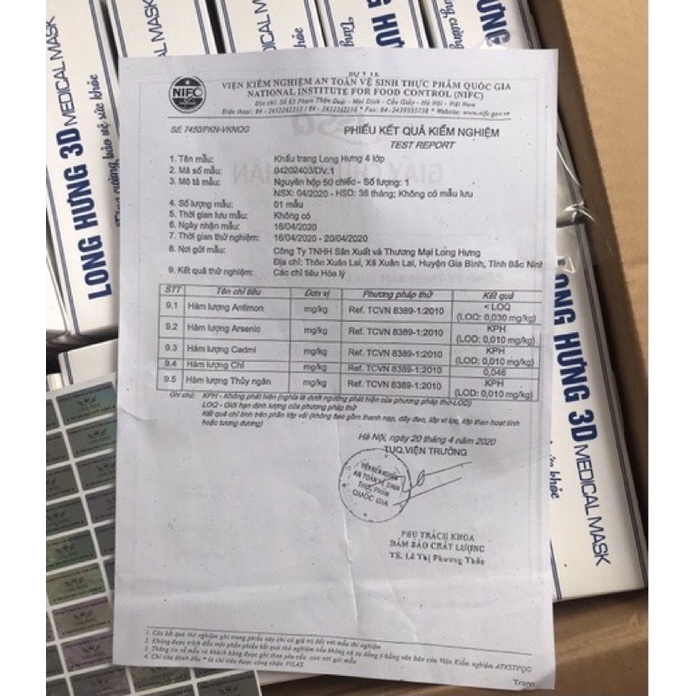 KHẨU TRANG 3D KHÁNG KHUẨN - LONG HƯNG