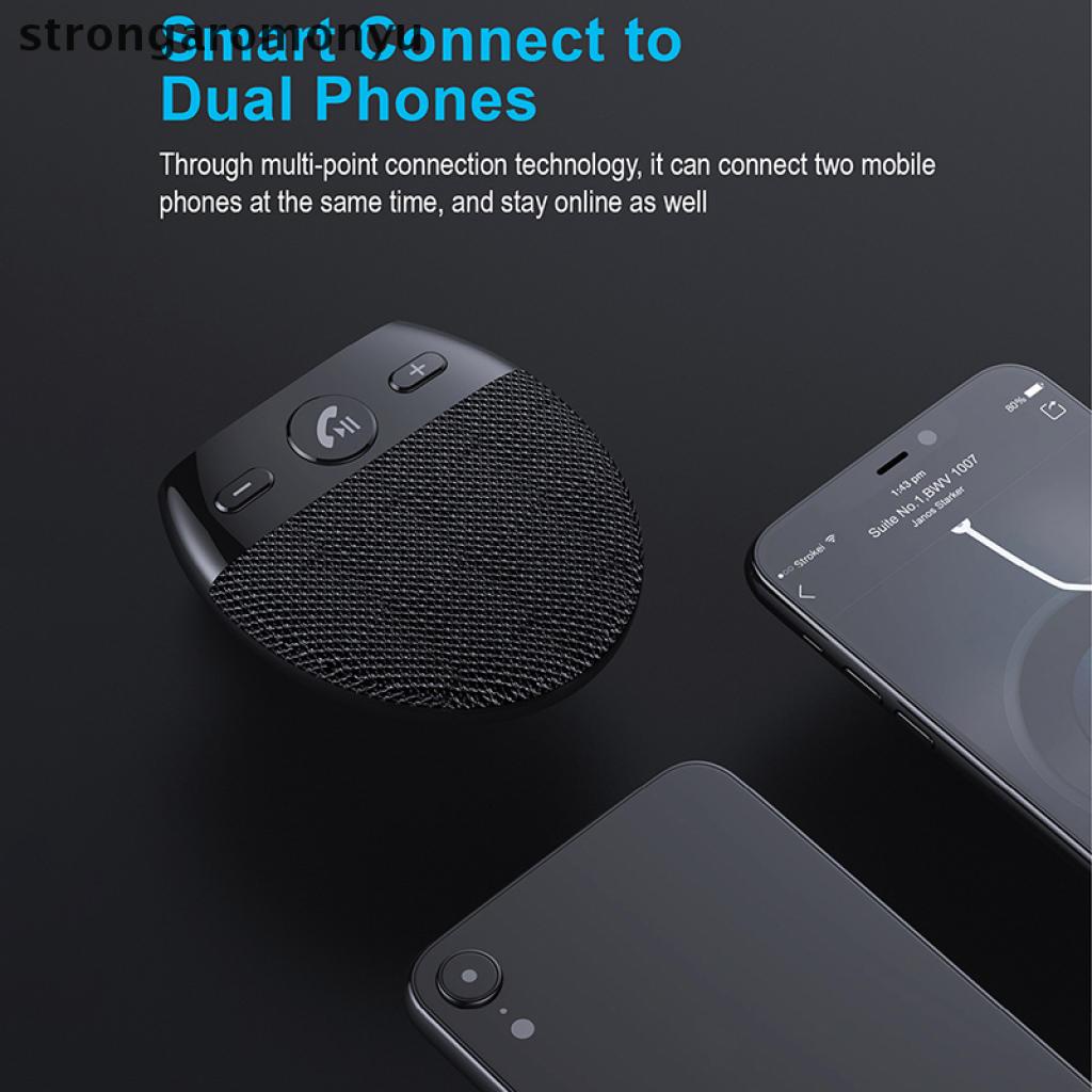 Loa Bluetooth V5.0 Không Dây Gắn Tấm Che Nắng Trên Xe Hơi