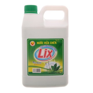 Nước rửa chén Lix Vitamin E hương trà xanh can 1.5kg