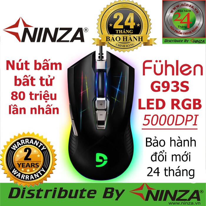 [Mã ELCLJUN giảm 7% đơn 500K] Chuột gaming Fuhlen G93s - Chuột chơi game giá rẻ Fuhlen G93s led RGB
