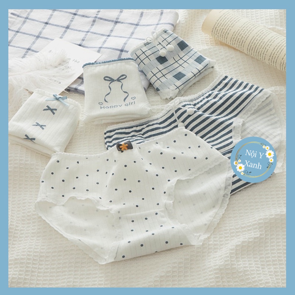 Quần Lót Nữ ❤️ Quần Cotton Nữ Gân Tăm Dễ Thương Kháng Khuẩn 0126 chất đẹp, thoáng hút mồ hôi