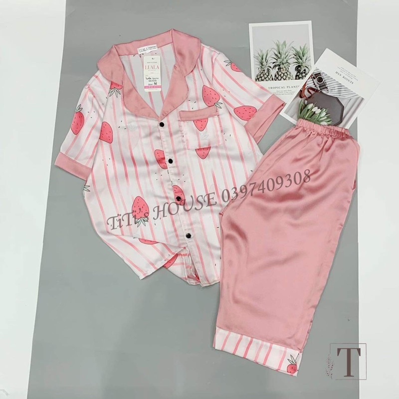 Bộ Pyjama Lụa Satin Cao Cấp