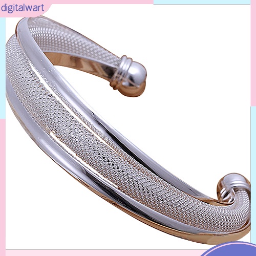 Vòng Đeo Tay Mạ Bạc Kiểu Dáng Đơn Giản Thanh Lịch Dành Cho Nữ