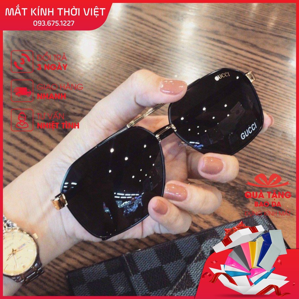 Mắt kính nam thời trang phân cực vuông GC đi nắng - Mắt Kính Thời Việt