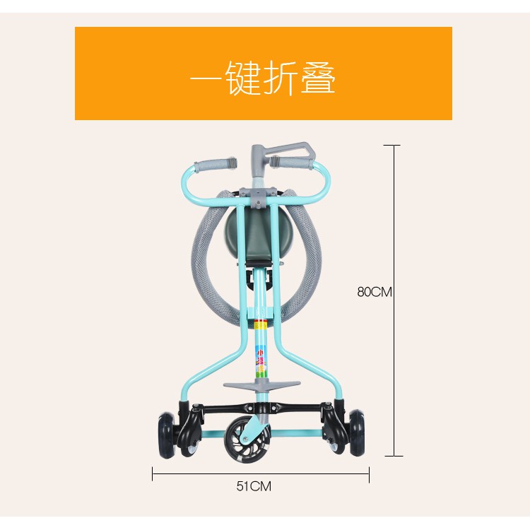 Xe Đẩy Du Lịch 5 Bánh Gấp Gọn, Bánh Xe Có Đèn