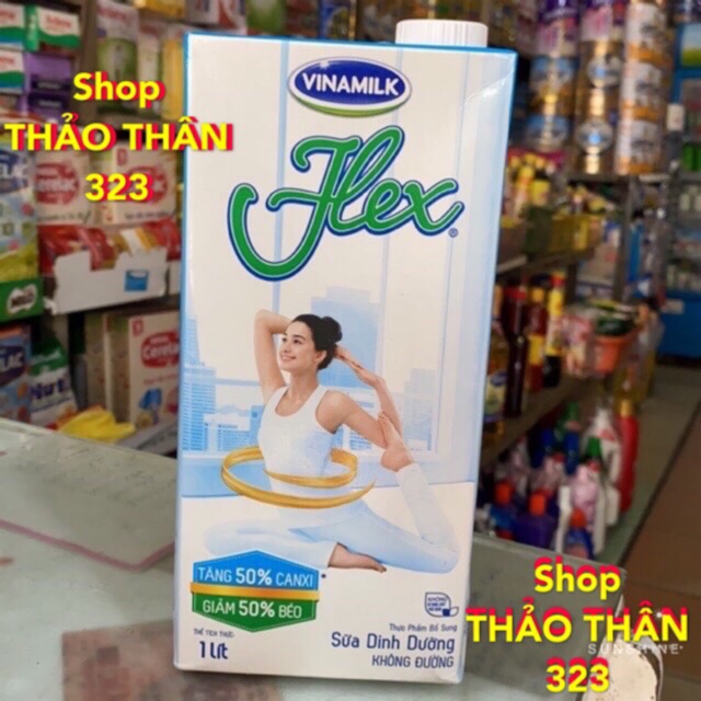 Sữa Giảm 50% Béo Flex Vinamilk Không Đường 1Lít