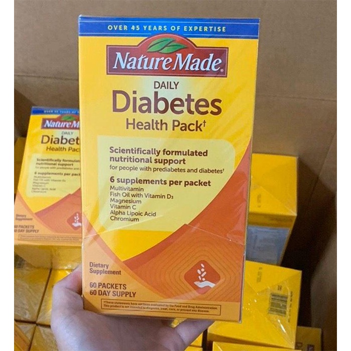 Viên Uống Điều Hoà Tiểu Đường NATURE MADE DIABETES HEALTH PACK 60 Gói