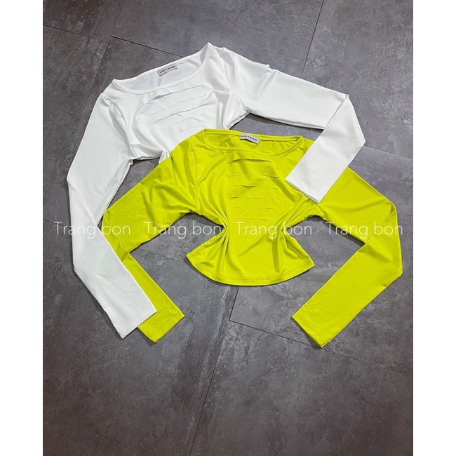 Áo thun trơn rách ngực