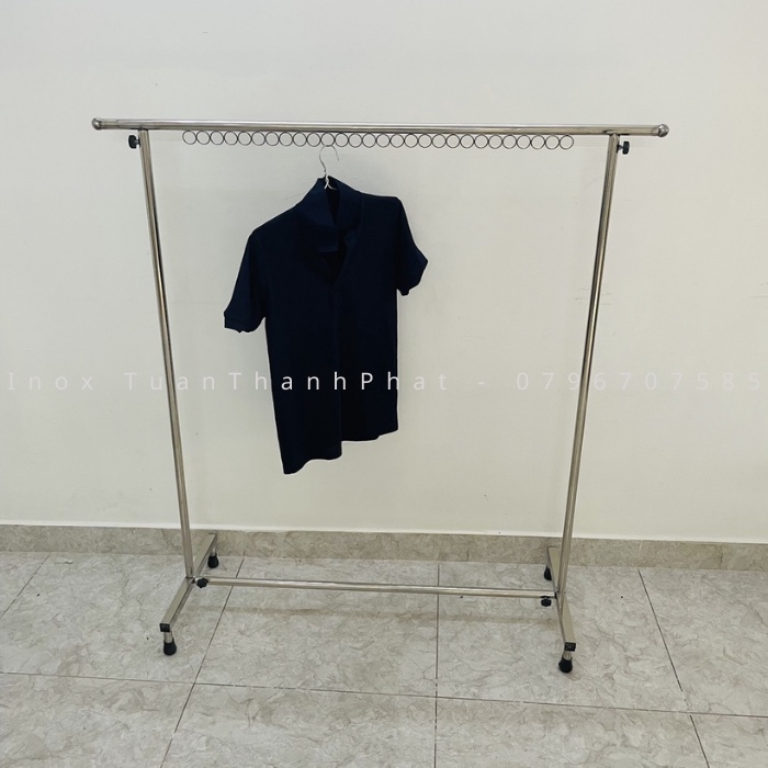 Sào phơi đồ INOX đơn 1 Sào - Loại túi lắp ráp cao cấp có bánh xe - INOX TUẤN THÀNH PHÁT