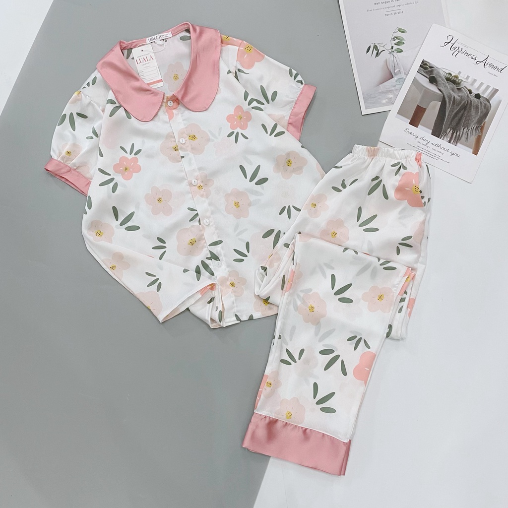 Bộ Đồ Lụa Satin Cao Cấp Dài Cộc Pijama Boody BP05 | BigBuy360 - bigbuy360.vn