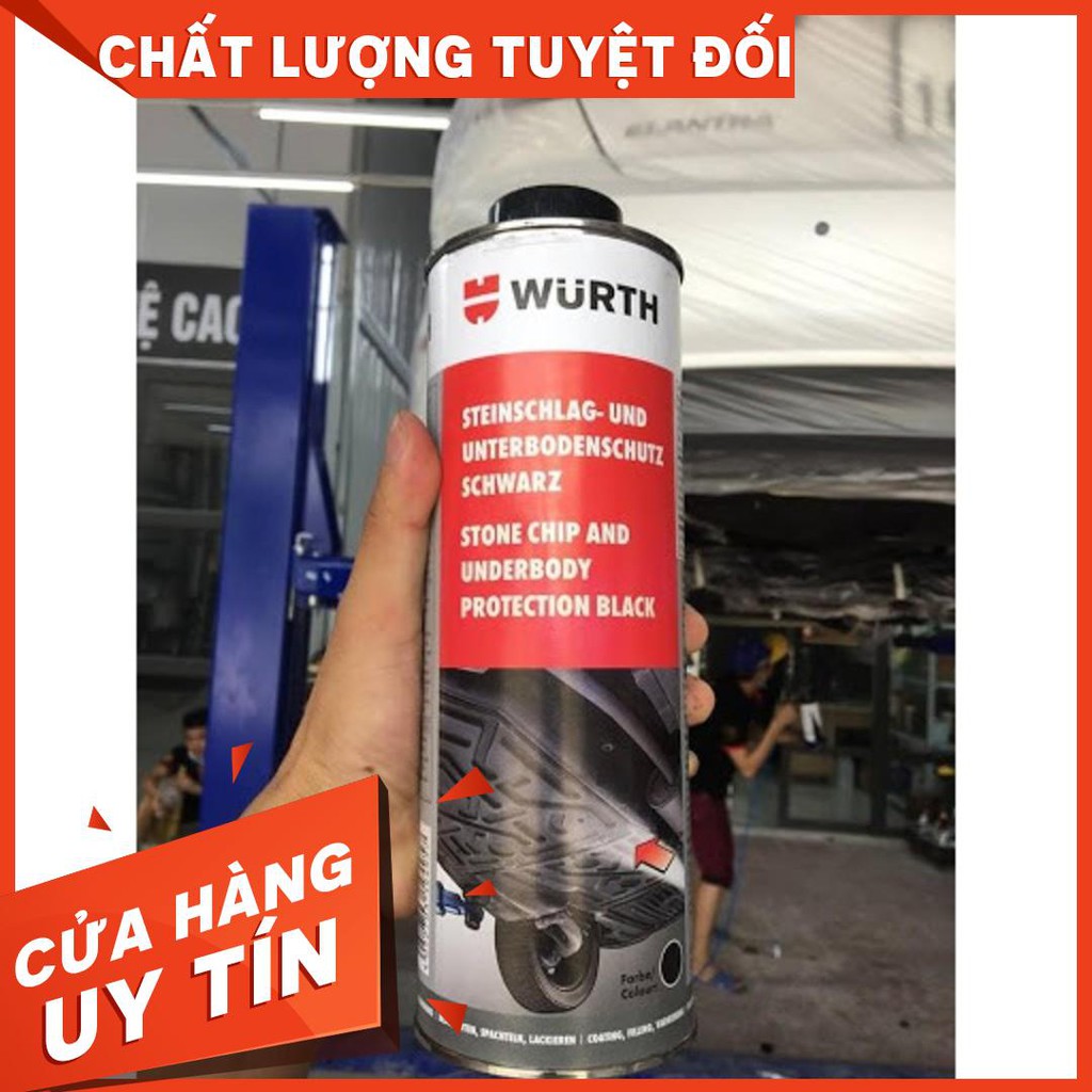 [ BH 12 THÁNG ]  Sơn phủ gầm Ô Tô Su Non WURTH công nghệ Đức 1000 ml màu Đen