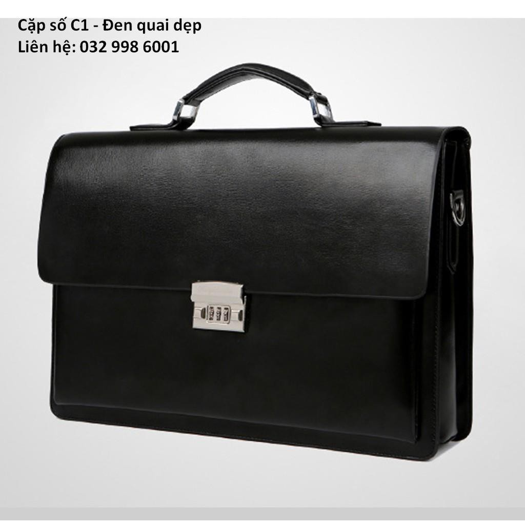Cặp da khóa số CK03 đen C1 | BigBuy360 - bigbuy360.vn
