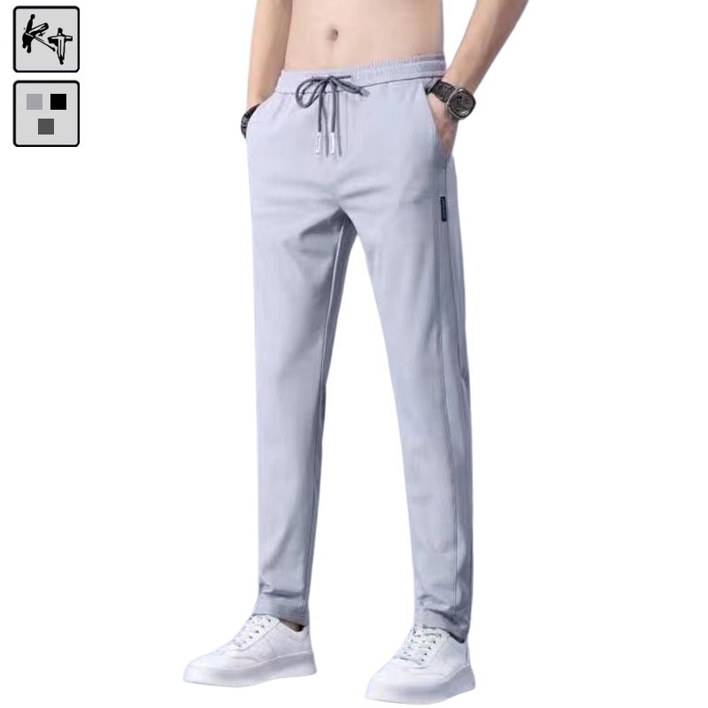 Quần dài KT ống suông ôm vừa vặn phong cách Hàn Quốc đơn giản thời trang theo xu hướng size M-5XL dành cho nam