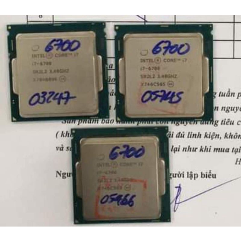 Cpu  intel I7-6700  cũ socket 1151