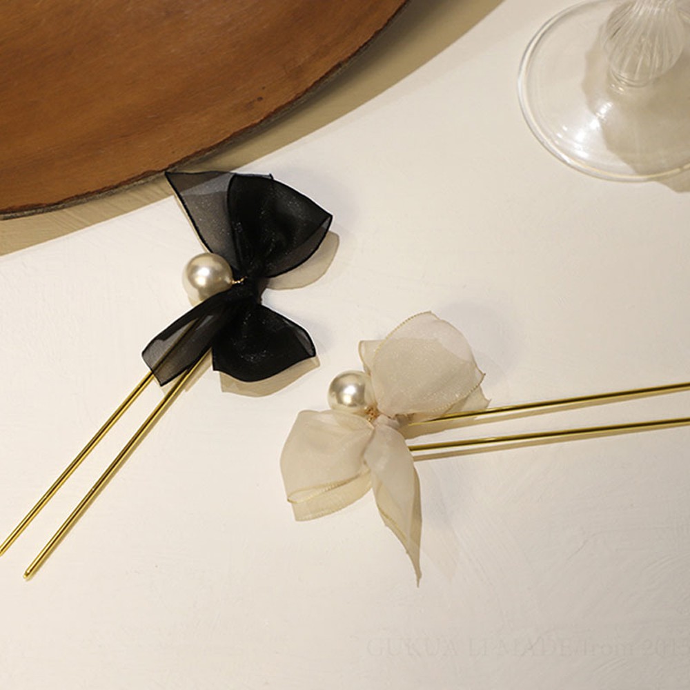 Trâm cài tóc bằng kim loại đính ngọc trai giả xinh xắn thời trang cho nữ