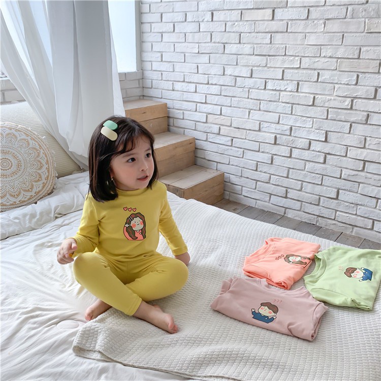 (8-20kg) Bộ quần áo dài tay in hình dễ thương AM376 cho bé trai và bé gái TTR124