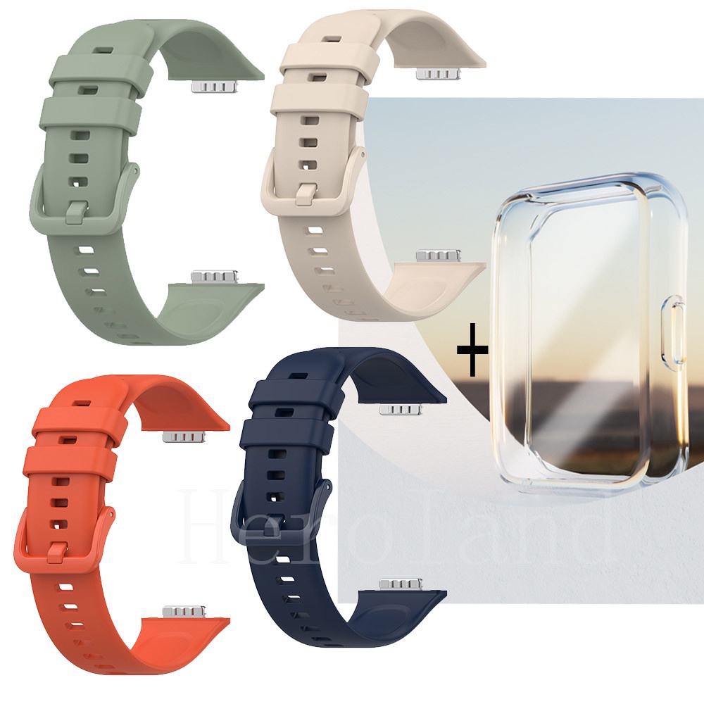Dây Đeo Silicone + Khung Bảo Vệ Màn Hình Cho Đồng Hồ Huawei Watch Fit 2 / Huawei Fit2