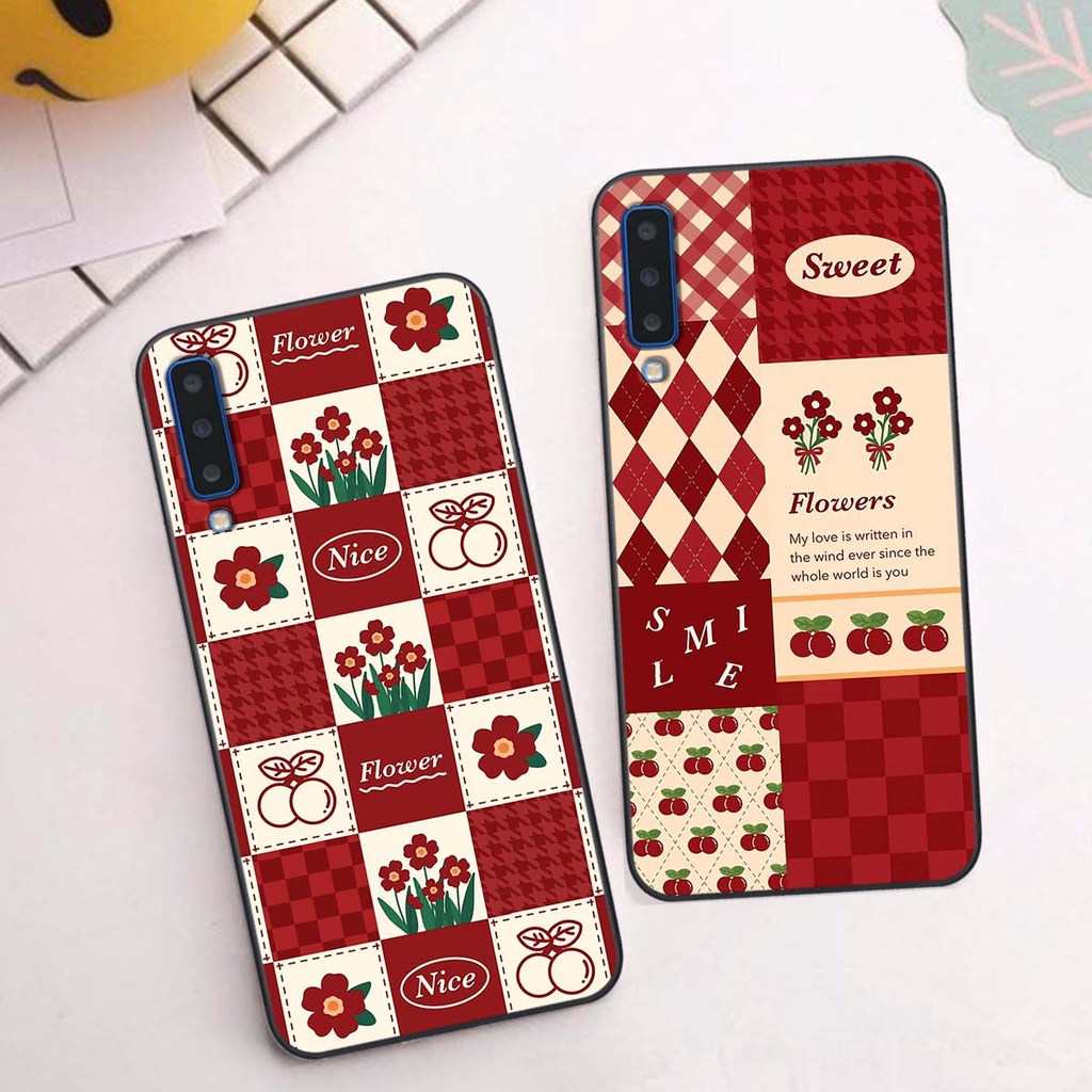 Ốp Samsung A7 2018 / A9 2018 họa tiết hoa, gấu thời trang, ốp dẻo bền đẹp