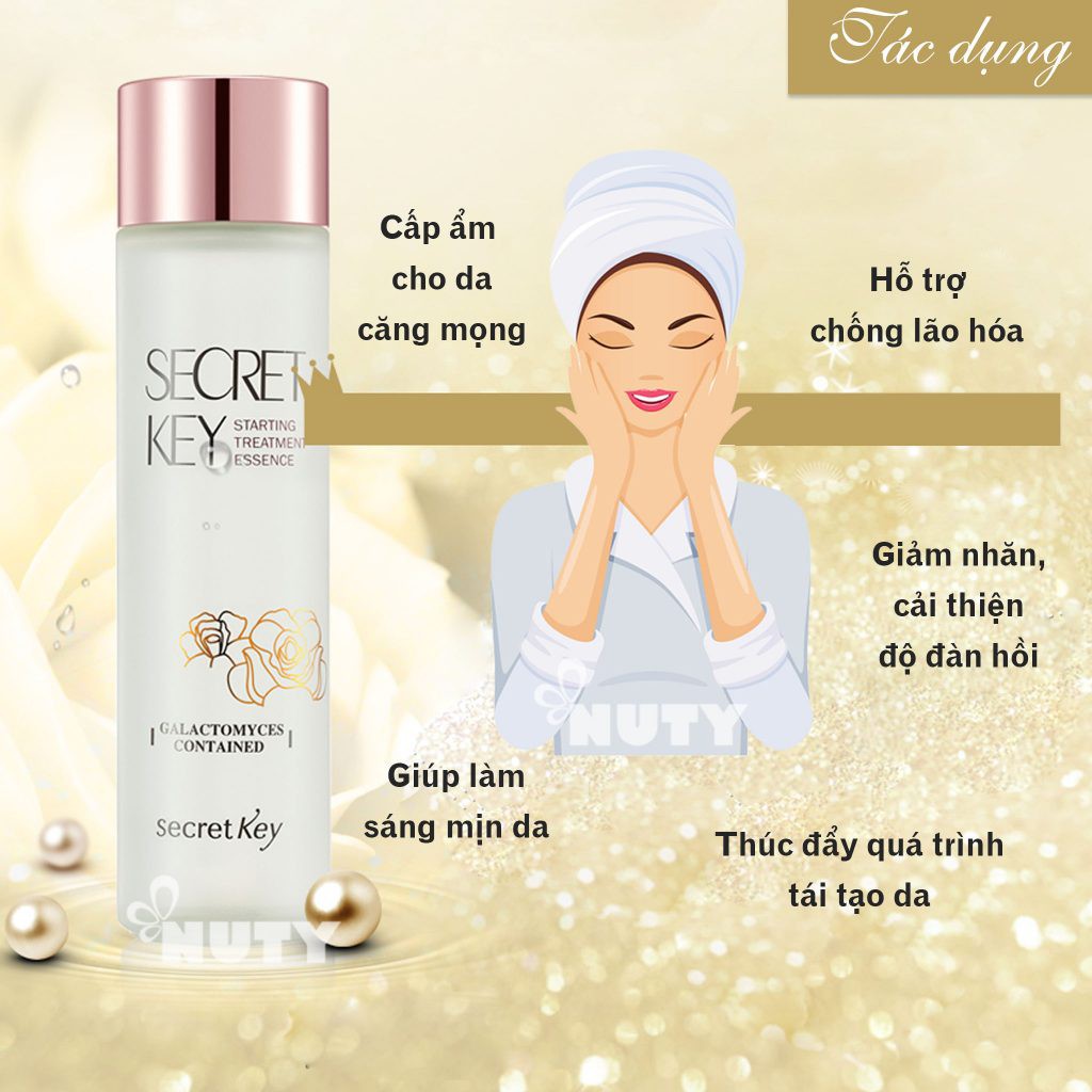 Tinh chất hoa hồng dưỡng da chống lão hóa Secret Key Starting Treatment Essence Rose Edition 150ml