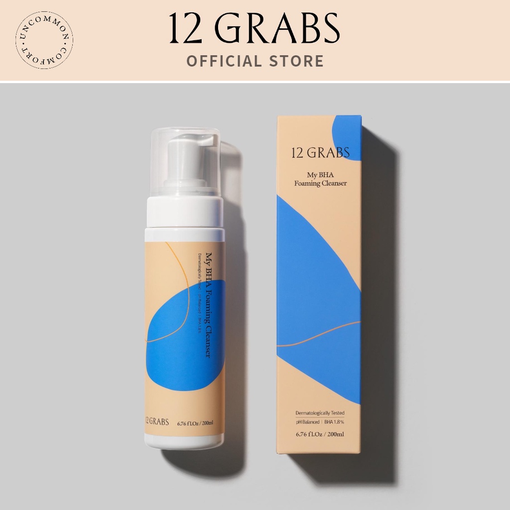 Sữa rửa mặt tạo bọt 12GRABS My BHA 200ml