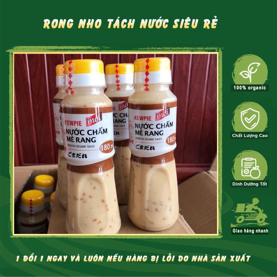 Nước sốt mè rang, sốt mè rang Kewpie 180ml - Ăn kèm với rong nho - Cam kết chính hãng