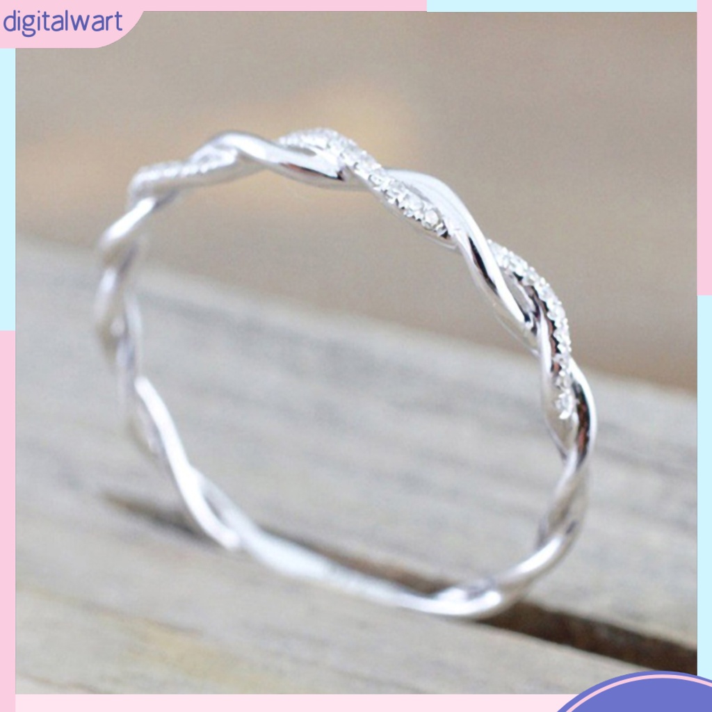 Nhẫn Đính Đá Kiểu Dáng Đơn Giản Thời Trang Cho Nữ