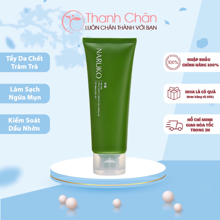 Tẩy Tế Bào Chết Naruko Tea Tree Shine Control &amp; Blemish Clear Peeling Gel