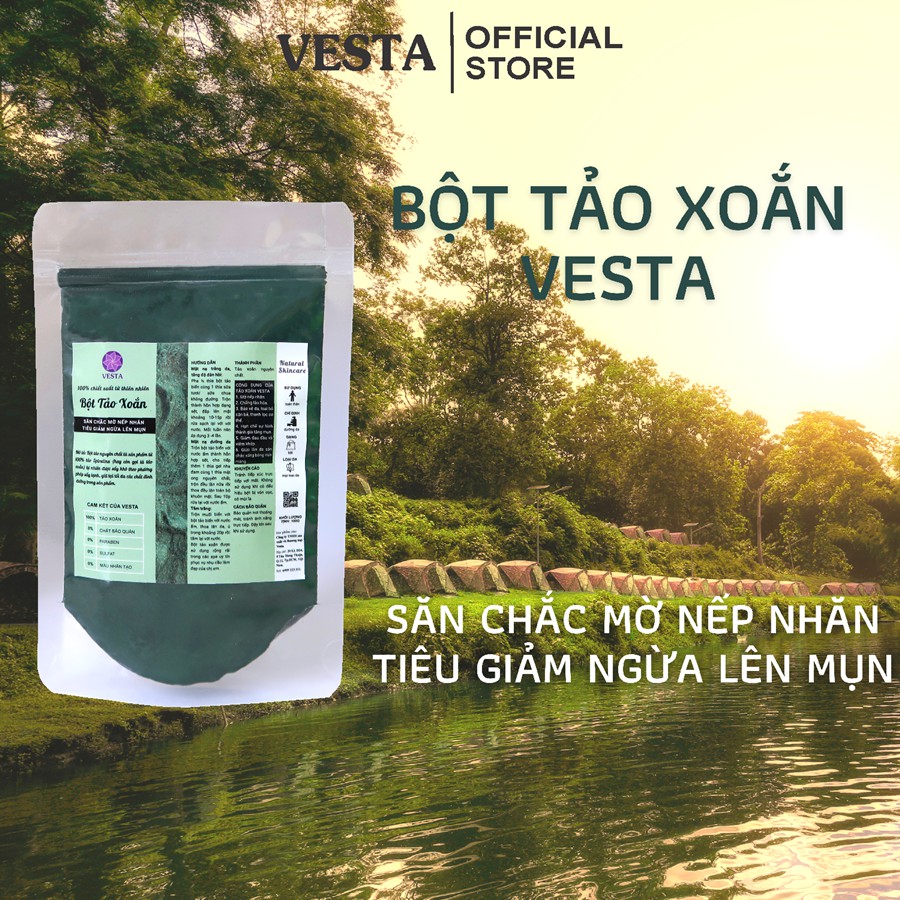 Bột Tảo Xoắn Spirulina Nguyên Chất Vesta 100g