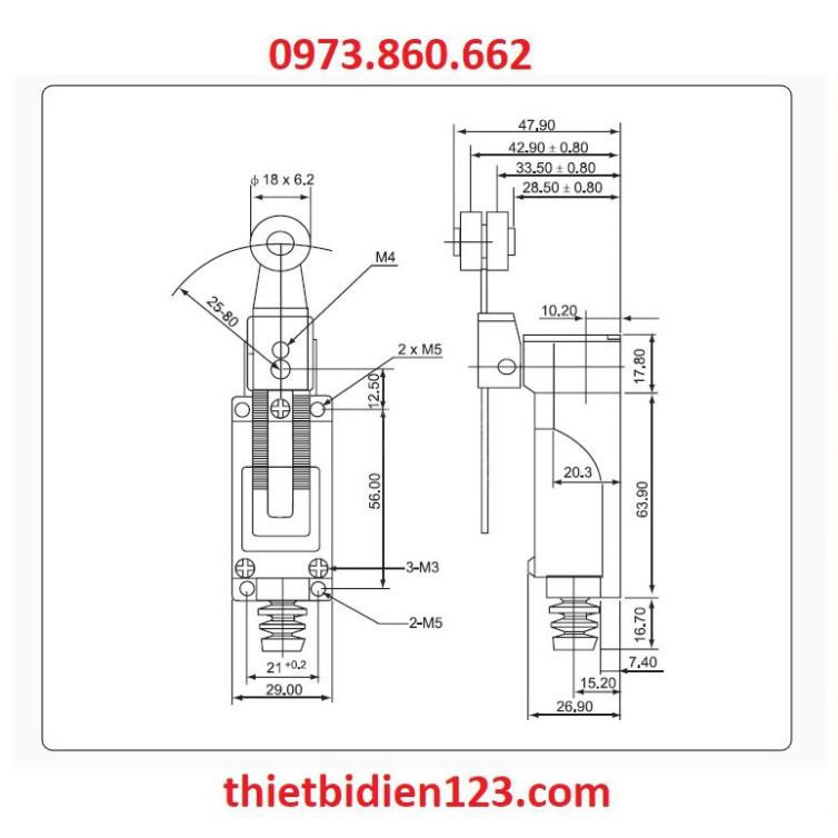 Công tắc hành trình ME 8104 - 8108 Công tắc hành trình thước