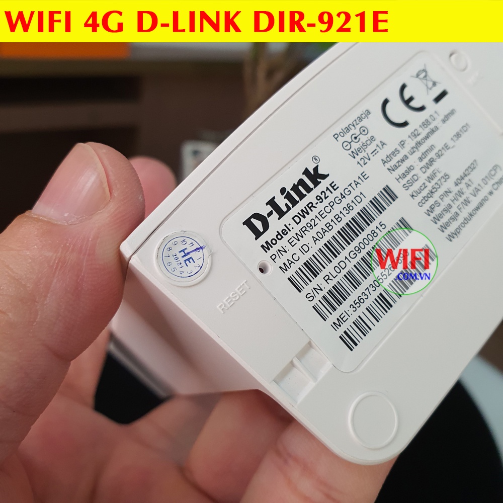 Phát Wifi 4G D-Link 921E, Xài Sim, Cắm Điện Trực Tiếp, Có 2 Cổng LAN và Rắc Cắm Anten Ngoài
