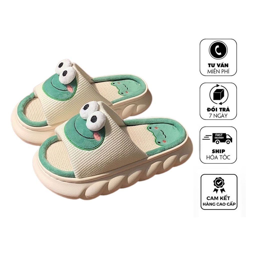 [Túi Zip] Dép Bông Dâu Tây + Êch + Cà rốt CHÍNH HÃNG XIXITIAO phong cách ulzzang Dép đi trong nhà siêu êm [LUCKY SHOES V