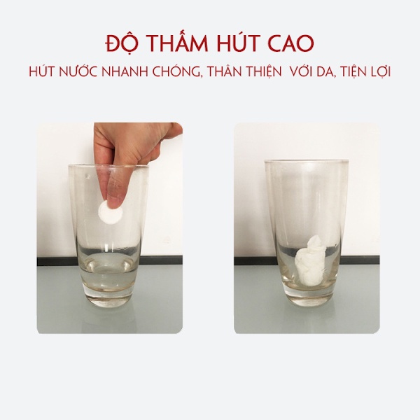 Gói 20 Khăn Nén Dùng 1 Lần Dày Dặn Hình Tròn Nhỏ Tiện Lợi Mang Đi Du Lịch