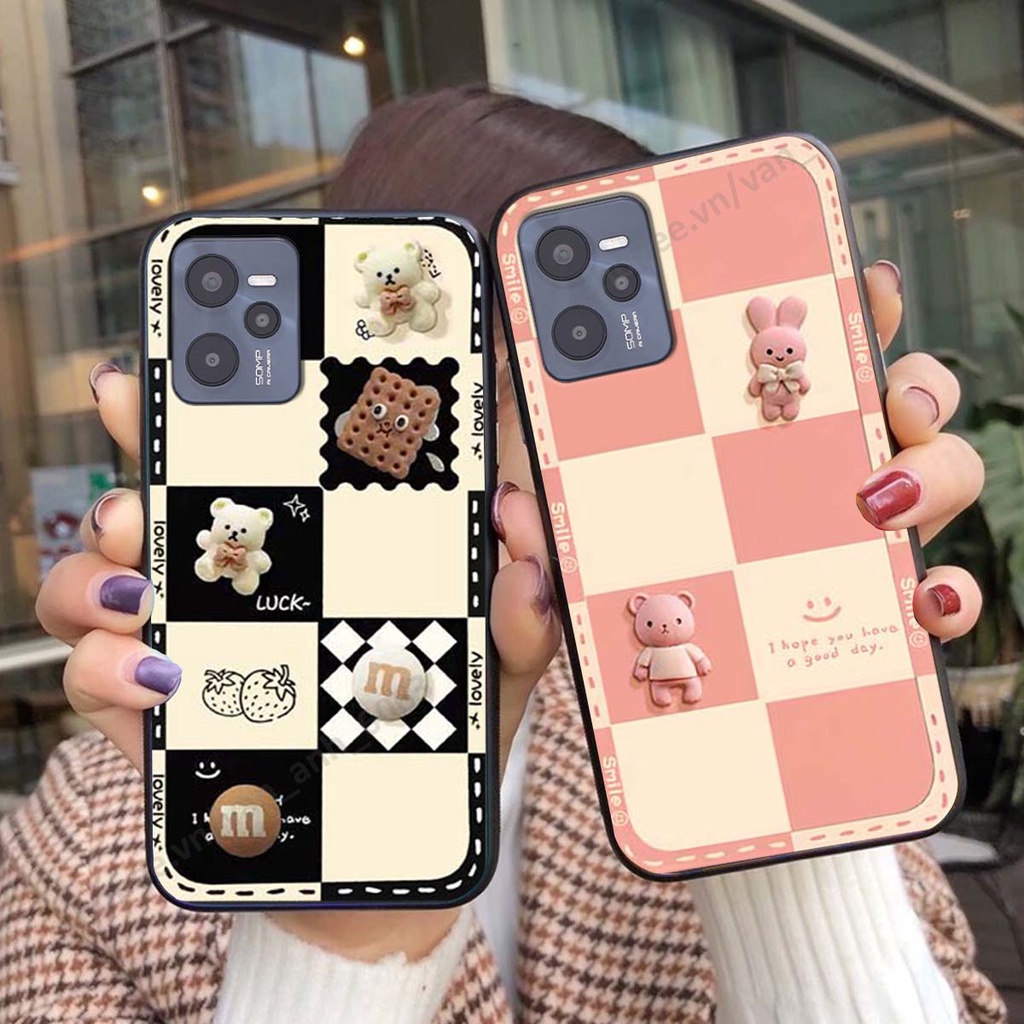 Ốp lưng Realme C35 hình gấu, kẹo dễ thương cute