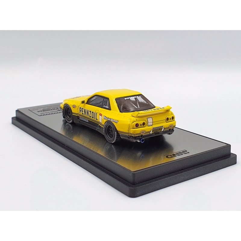 Xe Mô Hình Nissan Skyline GT-R (R32) &quot;Pennzoil&quot; Retro Livery Concept 1:64 Inno Model ( Vàng )