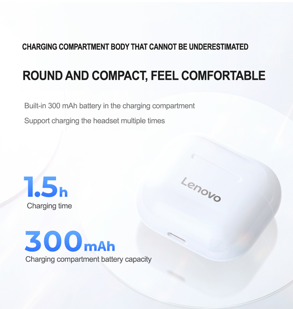 LENOVO Tai Nghe Không Dây Bluetooth 5.0 Giảm Tiếng Ồn LP40 TWS