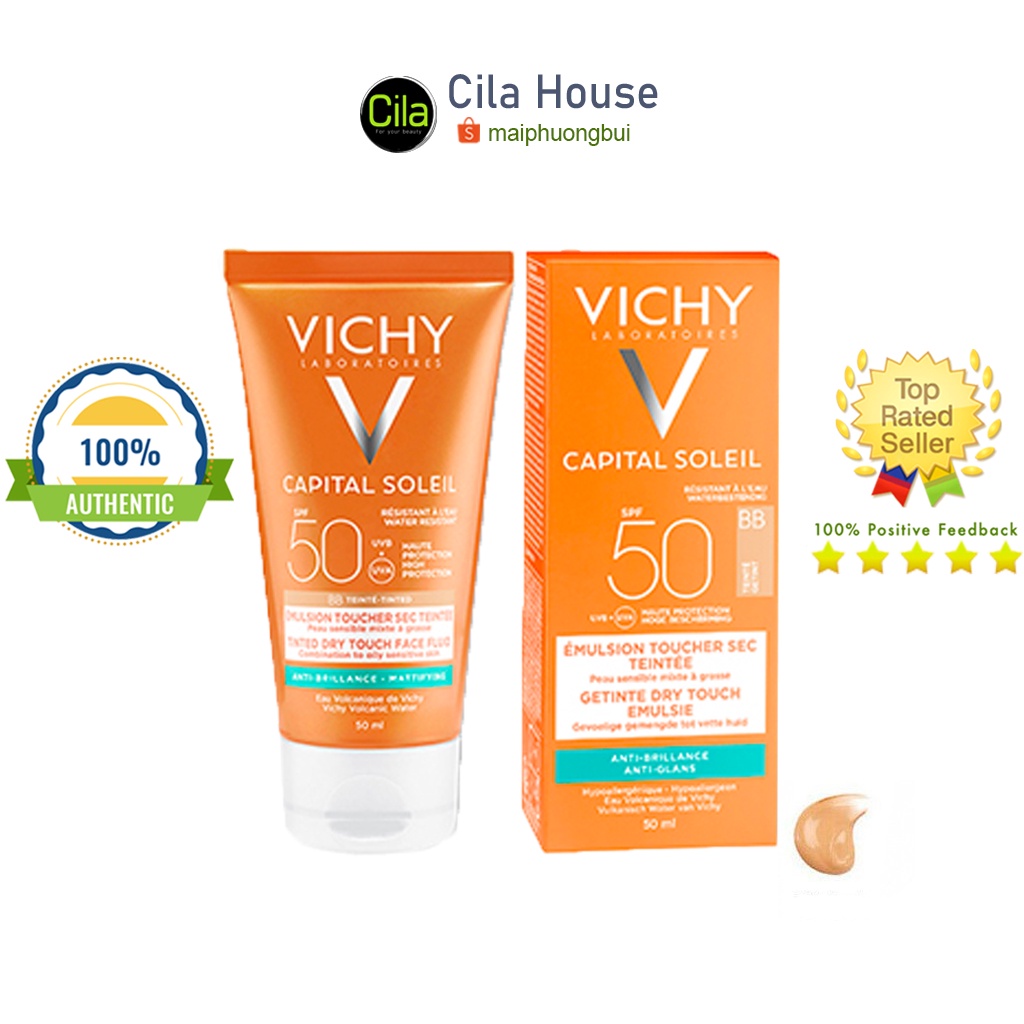 Kem Chống Nắng Vichy Capital Soleil BB Tinted Dry Touch Có Màu - Cila House