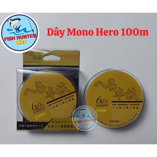 Cước câu cá mono hero 100m giá rẻ/ dây câu cá hero 100m