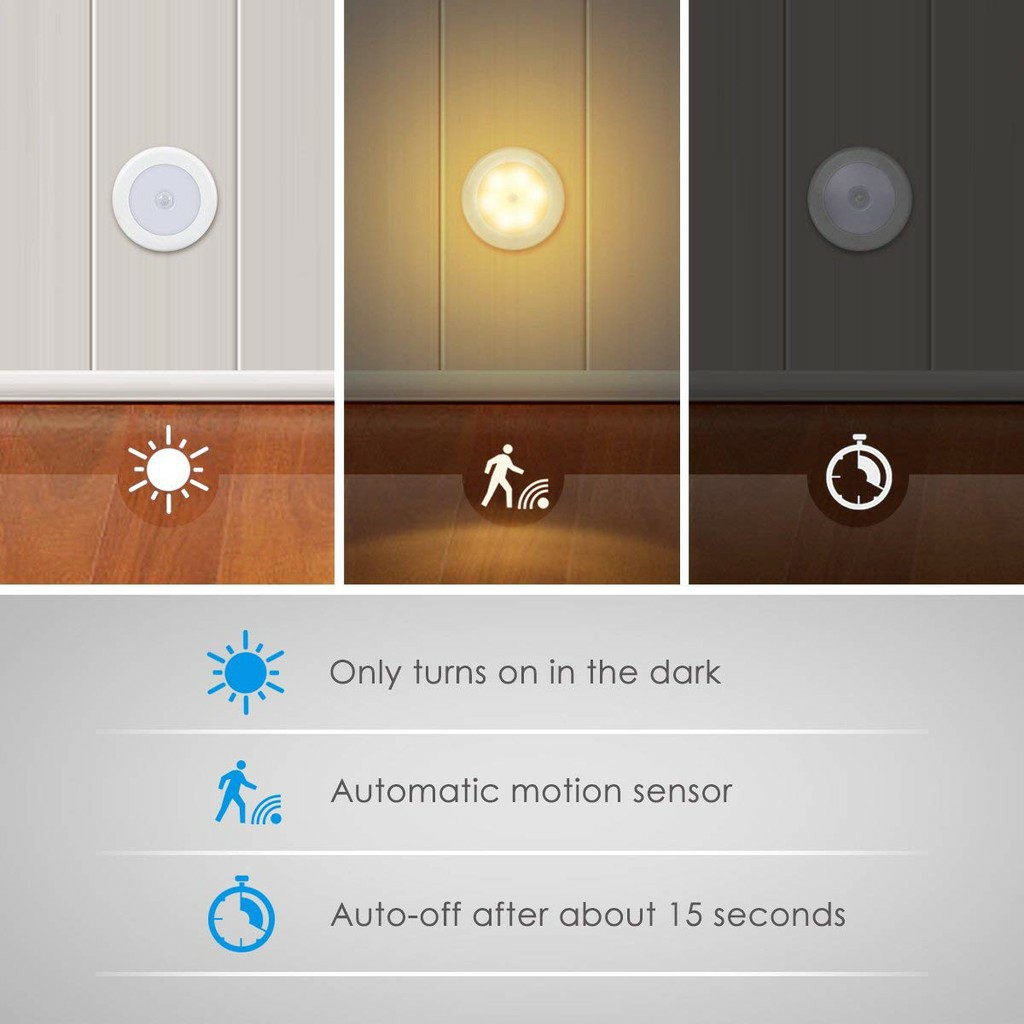 Đèn Led cảm biến chuyển động không dây đèn trợ sáng ô tô, xe hơi cầu thang tủ quần áo và nhiều vị trí khác