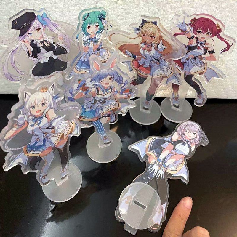 Mô hình đứng hình các Vtuber Hololive Aqua Akai Usada Pekora Uruha Rushia Hosimati Suisei đáng yêu