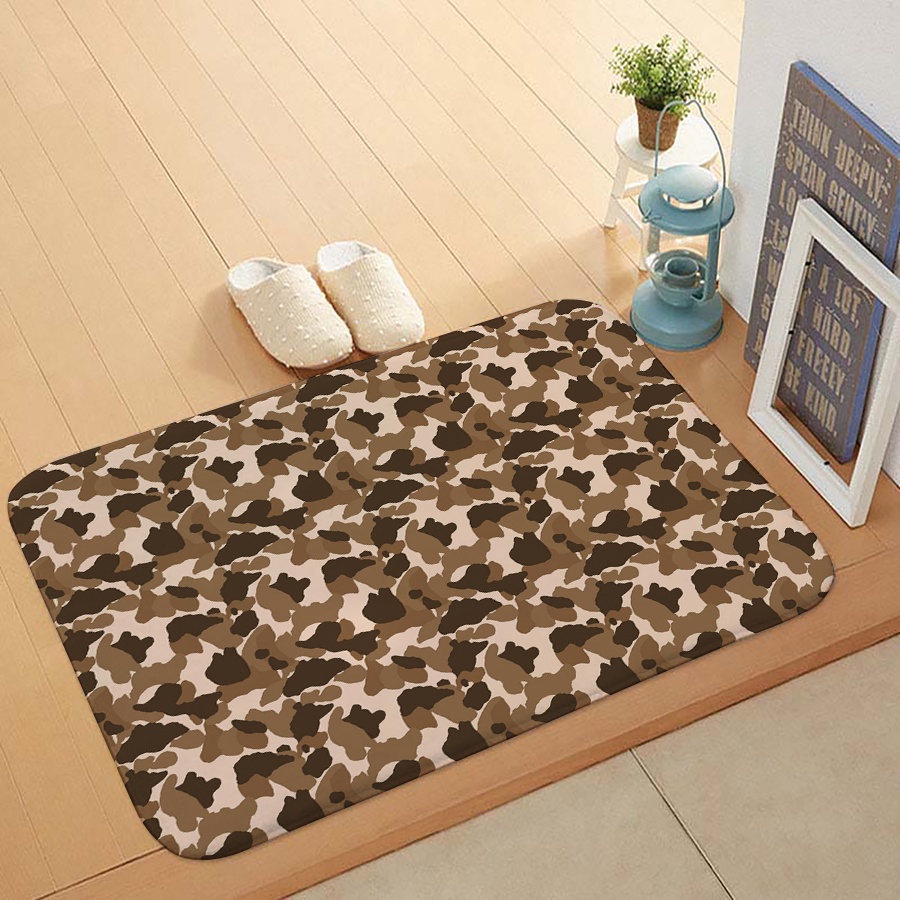 Thảm lót cửa chùi chân Chống Trượt In Họa Tiết Bape 40x60cm/50x80cm
