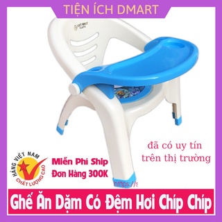 ghế ăn dặm bàn ăn dặm cho bé có đệm êm mông nhựa Việt Nhật cao cấp