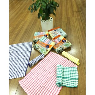 Set 5 khăn lau kẻ Nhật Bản