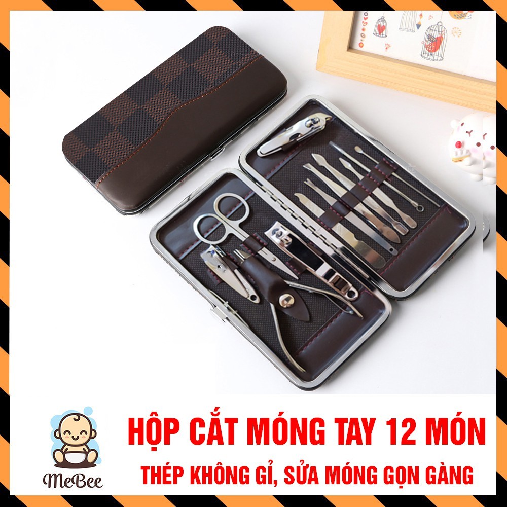 Cắt móng tay người lớn, hộp dụng cụ cắt móng tay 12 chi tiết