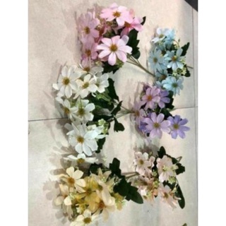 Hoa giả- Cụm 10 bông cúc cánh bướm