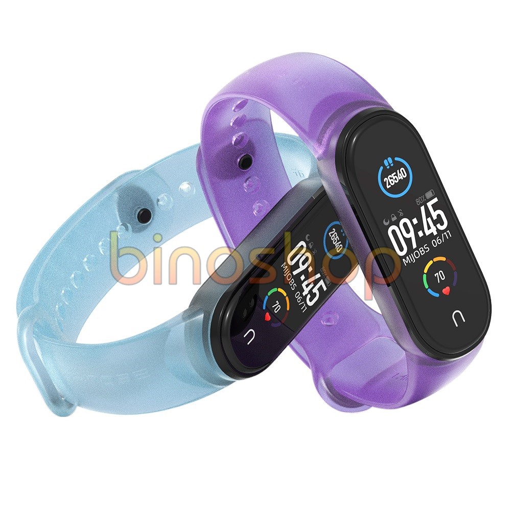 Dây đeo cao su trong suốt miband 6, miband 5 chính hãng MIJOBS, dây đeo thay thế xiaomi mi band 5, mi band 6 mijobs