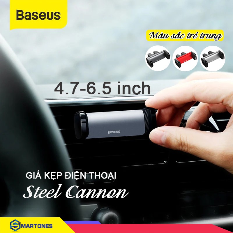 Giá đỡ điện thoại trên ô tô Baseus Steel Cannon Car Mount cho điện thoại từ 4,7-6,5 inch